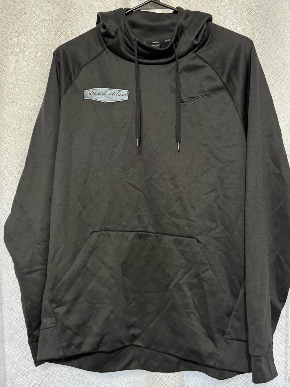 Nike Dri-FIT Stewart-Haas Racing Ford Hoodie Men's M Black NASCAR Team Issu